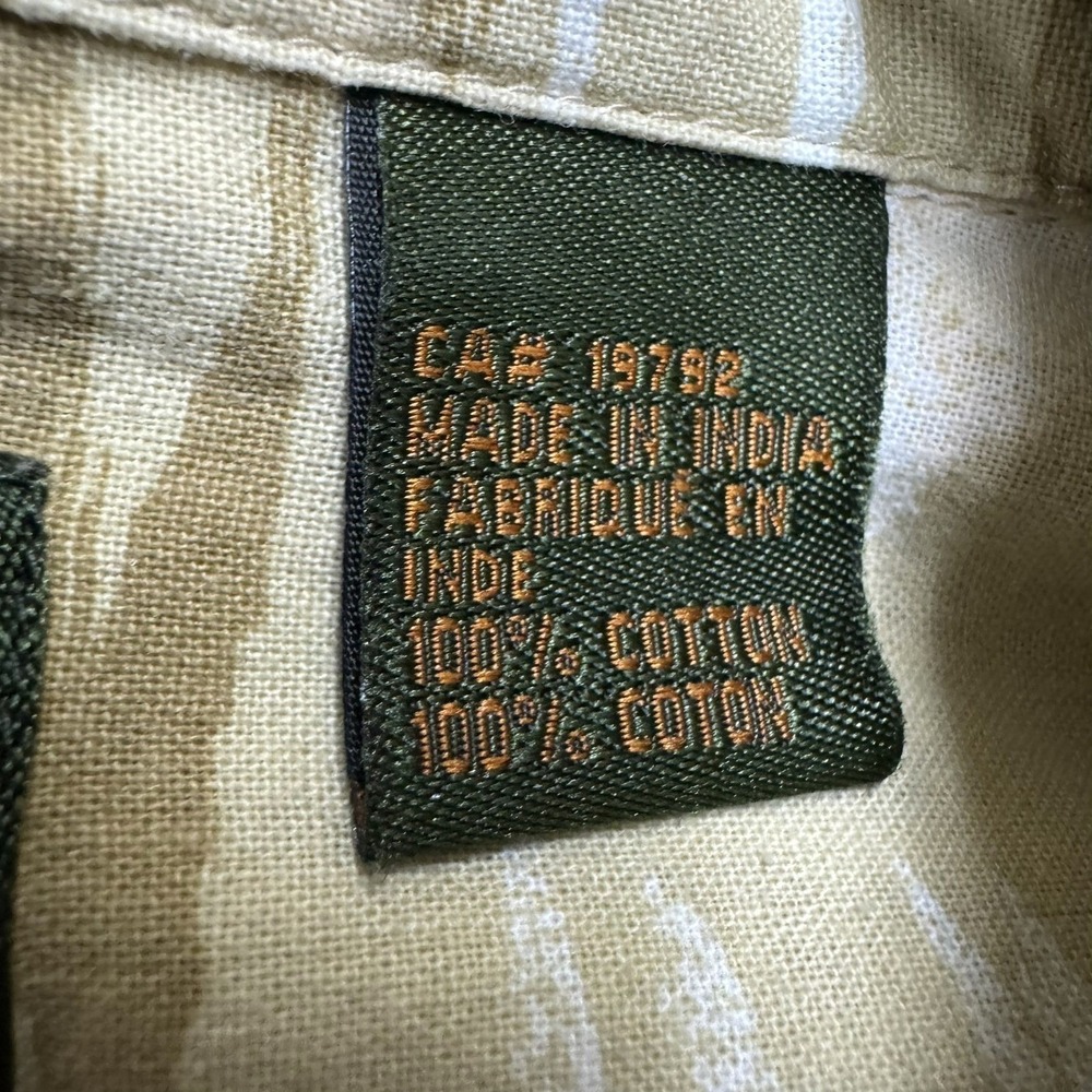 Timberland Button Front Shirt Men Large Tan Tropical Island Scene Vintage 2001 - Picture 4 of 8